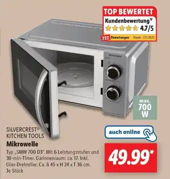 Lidl SILVERCREST® KITCHEN TOOLS Mikrowelle Angebot