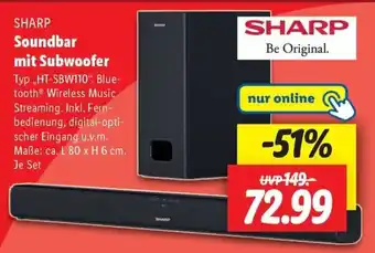 Lidl SHARP Soundbar mit Subwoofer Angebot