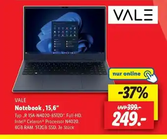 Lidl VALE Notebook, 15,6" Angebot