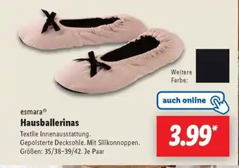 Lidl esmaraⓇ Hausballerinas Angebot