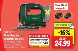 Lidl PARKSIDE Akku-Pendel- hubstichsäge 20 V Angebot