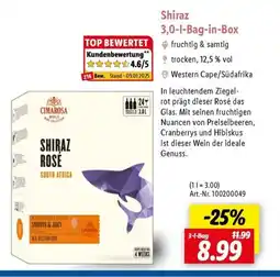 Lidl Shiraz 3,0-I-Bag-in-Box Angebot