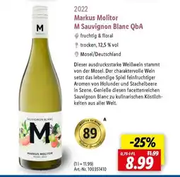 Lidl Markus Molitor M Sauvignon Blanc QbA Angebot