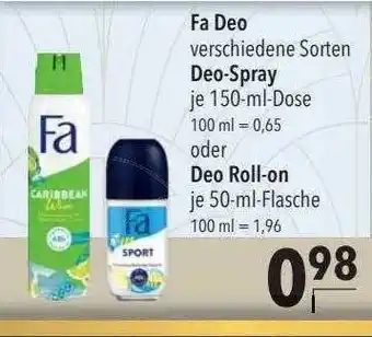 CITTI Markt Fa Deo-spray Oder Deo Roll-on Angebot