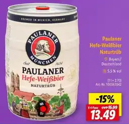 Lidl PAULANER Hefe-Weißbier Naturtrüb Angebot