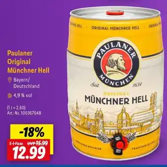 Lidl Paulaner Original Münchner Hell Angebot