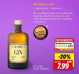 Lidl Mr. Finton's Gin Angebot