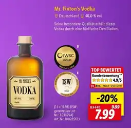 Lidl Mr. Finton's Vodka Angebot