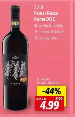 Lidl Femar Rosso Roma DOC Angebot