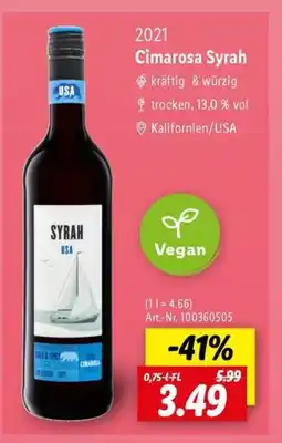 Lidl Cimarosa Syrah Angebot