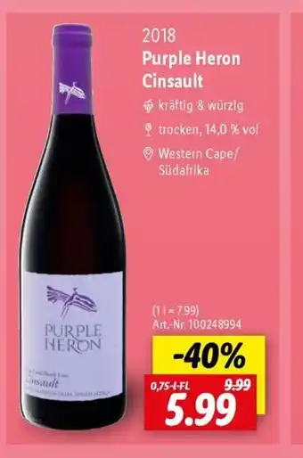 Lidl Purple Heron Cinsault Angebot