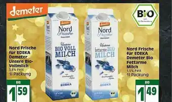 Edeka Demeter Nord Frische Für Edeka Demeter Unsere Bio Vollmilch Angebot