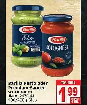 Edeka Barilla Pesto Oder Premium-saucen Angebot