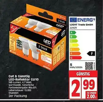 Edeka Gut & Günstig Led-reflektor GU10 Angebot