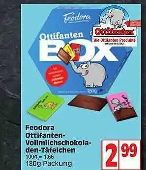 Edeka Feodora Ottifanten Vollmilchschokoladen-täfelchen Angebot