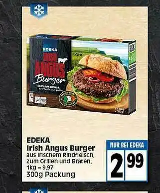 Elli Markt Edeka Irish Angus Burger Angebot