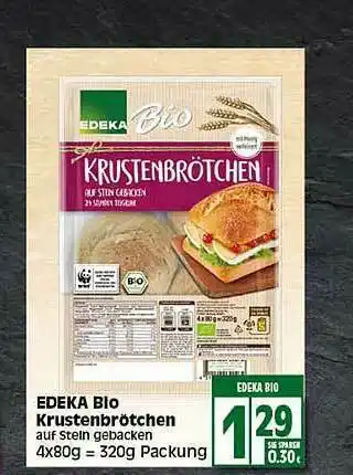 Elli Markt Edeka Bio Krustenbrötchen Angebot