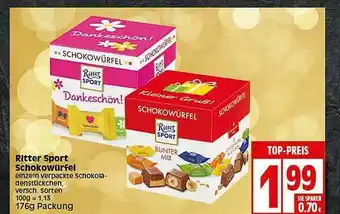 Elli Markt Ritter Sport Schokowürfel Angebot