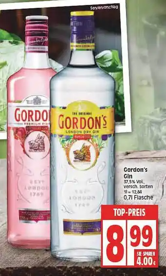 E Reichelt Gordon's Gin Angebot