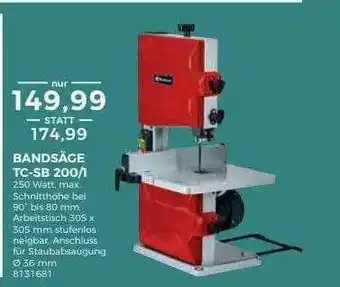 BBM Baumarkt Bandsäge Tc-sb 200 1 Angebot