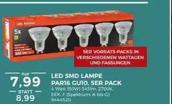 BBM Baumarkt Led Smd Lampe Par16 Gu10 5er Pack Angebot