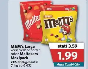 Combi M&m's Large Oder Maltesers Maxipack Angebot