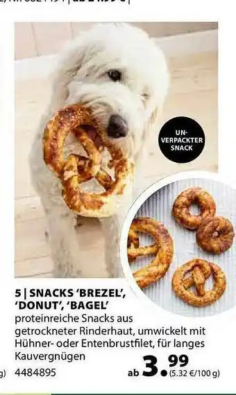 Dehner Snacks 'brezel' 'donut', 'bagel' Angebot