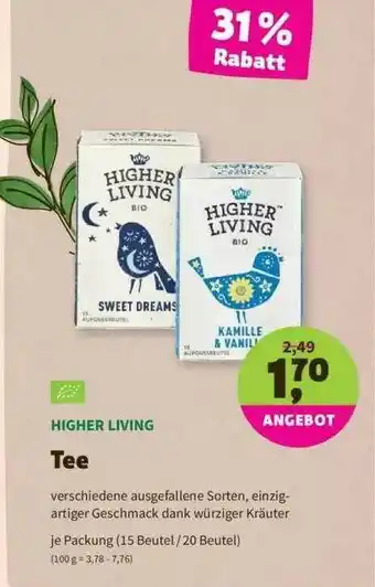 Denns BioMarkt Higher Living Tee Angebot