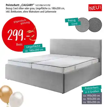 Zurbrüggen Z2 Polsterbett,,CALGARY Bett Angebot