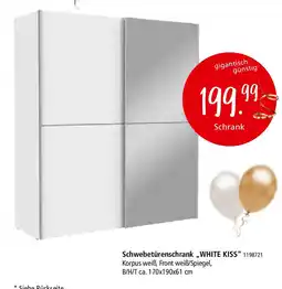 Zurbrüggen Schwebetürenschrank,,WHITE KISS Schrank Angebot