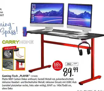 Zurbrüggen CARRYHOME Gaming-Tisch,,PLAYER Angebot