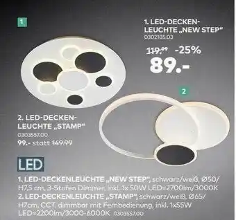 porta Led-decken-leuchte „stamp” Led-decken-leuchte „new Step” Angebot