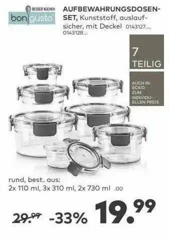 porta Aufbewahrungsdosen-set Bongusto Angebot