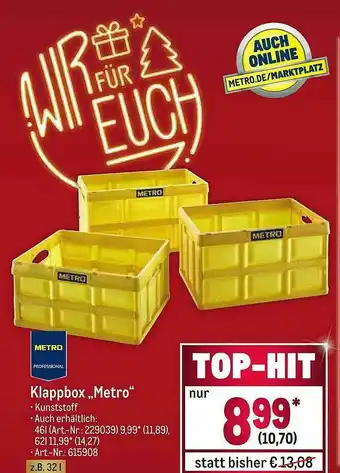 METRO Metro Professional Klappbox „metro“ Angebot