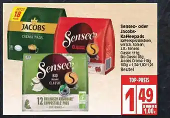 E Reichelt Senseo oder Jacobs Kaffeepads Angebot