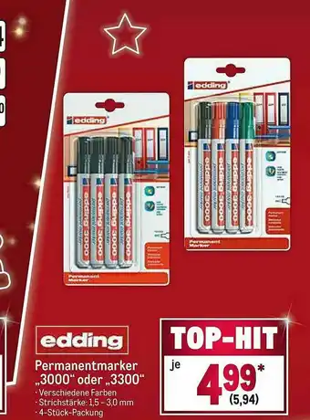 METRO Edding Permanentmarker 3000 Oder 3300 Angebot