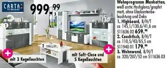 Möbel Boss CARTA Wohnprogramm Manhattan Angebot