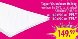 Möbel Boss Topper Viscoschaum Holiday Angebot