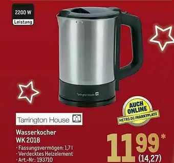 METRO Tarrington House Wasserkocher Wk2018 Angebot