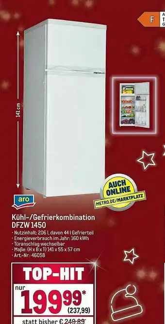 METRO Aro Kühl- Oder Gefrierkombination Dfzw 1450 Angebot