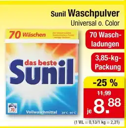 Zimmermann Sunil waschpulver universal o. color Angebot