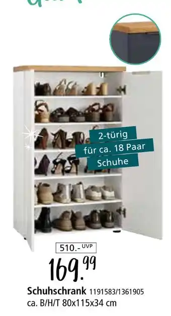 Zurbrüggen Schuhschrank Angebot