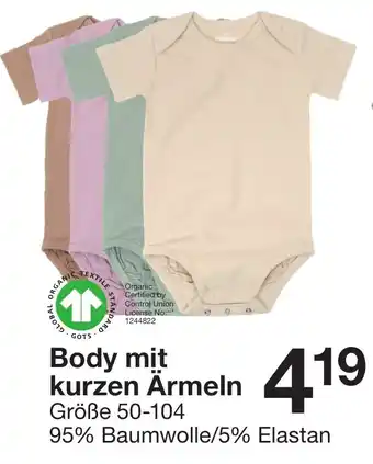 Zeeman Body mit kurzen Ärmeln Angebot