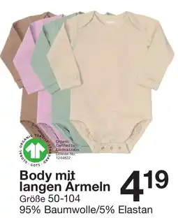 Zeeman Body mit langen Ärmeln Angebot