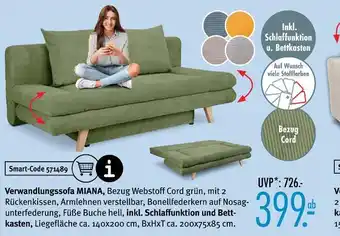 Trends Möbel Miana verwandlungssofa Angebot