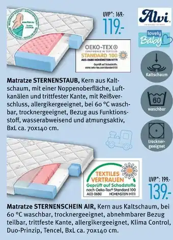 Trends Möbel Alvi matratze sternenstaub oder matratze sternenschein air Angebot