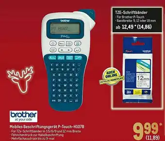 METRO Brother Mobiles Beschriftungsgerät P-touch-h107b Angebot