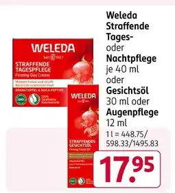 Rossmann Weleda straffende tages- oder nachtpflege oder gesichtsöl oder augenpflege Angebot