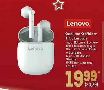 METRO Lenovo Kabellose Kopfhörer Ht 30 Earbuds Angebot