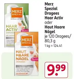 Rossmann Merz spezial dragees haar activ oder haut haare nägel Angebot